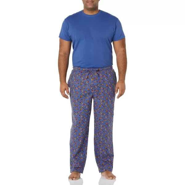 Amazon Essentials Mens Flannel Pajama Pant Available in Big amp TallDeep Blue Squirrel