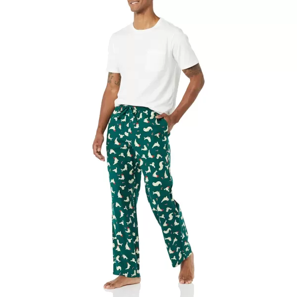 Amazon Essentials Mens Flannel Pajama Pant Available in Big amp TallGreen Seal