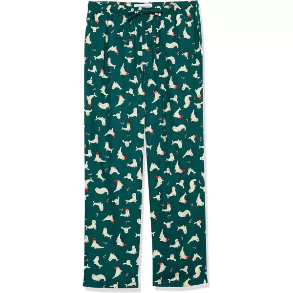 Amazon Essentials Mens Flannel Pajama Pant Available in Big amp TallGreen Seal