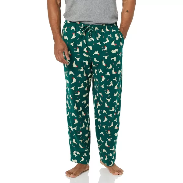 Amazon Essentials Mens Flannel Pajama Pant Available in Big amp TallGreen Seal