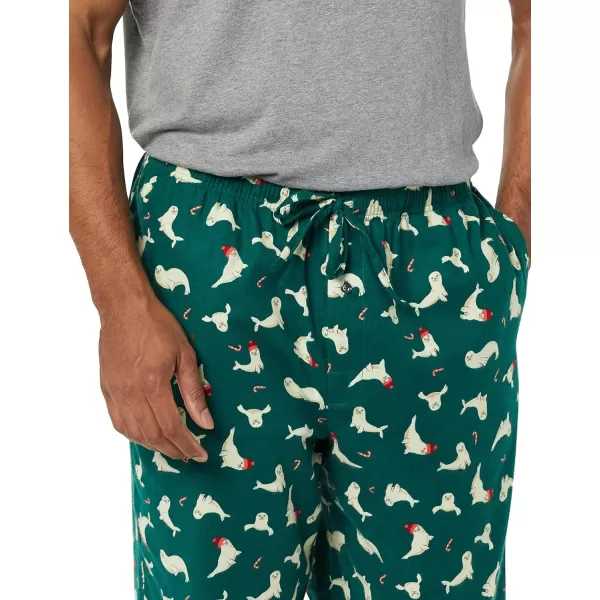 Amazon Essentials Mens Flannel Pajama Pant Available in Big amp TallGreen Seal