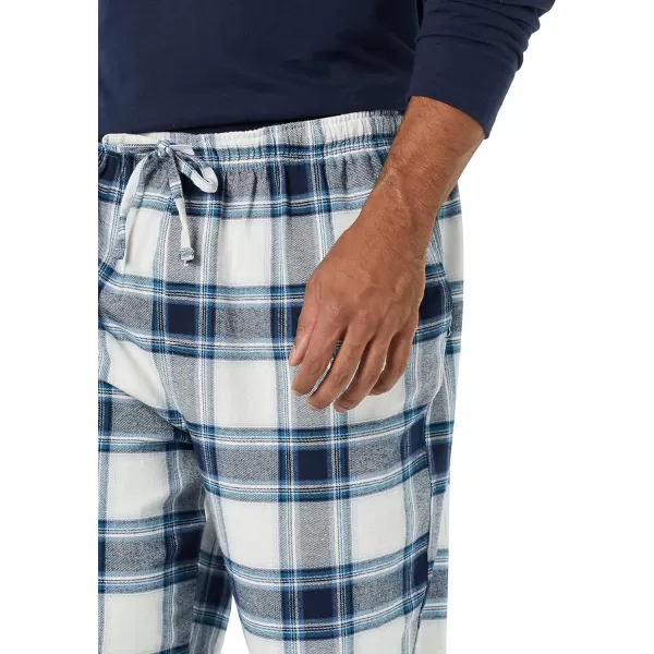 Amazon Essentials Mens Flannel Pajama Set Available in Big amp TallNavy Plaid