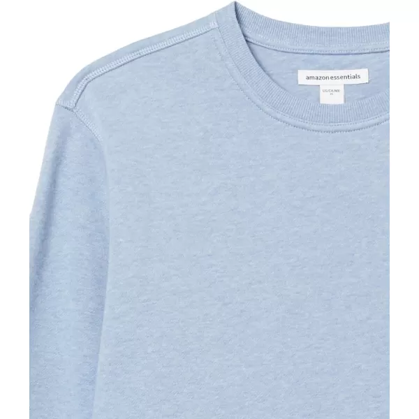 Amazon Essentials Mens Fleece Crewneck Sweatshirt Available in Big amp TallLight Blue Heather