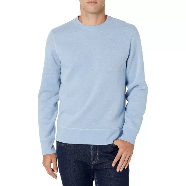 Amazon Essentials Mens Fleece Crewneck Sweatshirt Available in Big amp TallLight Blue Heather