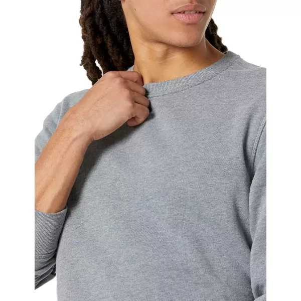 Amazon Essentials Mens Fleece Crewneck Sweatshirt Available in Big amp TallLight Grey Heather