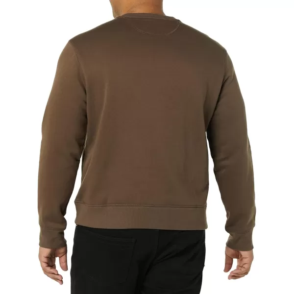 Amazon Essentials Mens Fleece Crewneck Sweatshirt Available in Big amp TallMedium Brown