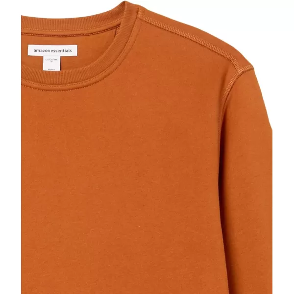 Amazon Essentials Mens Fleece Crewneck Sweatshirt Available in Big amp TallNutmeg