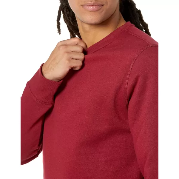 Amazon Essentials Mens Fleece Crewneck Sweatshirt Available in Big amp TallRed