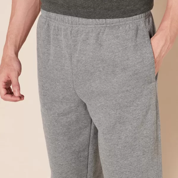 Amazon Essentials Mens Fleece Sweatpant Available in Big amp TallLight Grey Heather