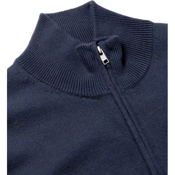 Amazon Essentials Mens FullZip Cotton SweaterNavy