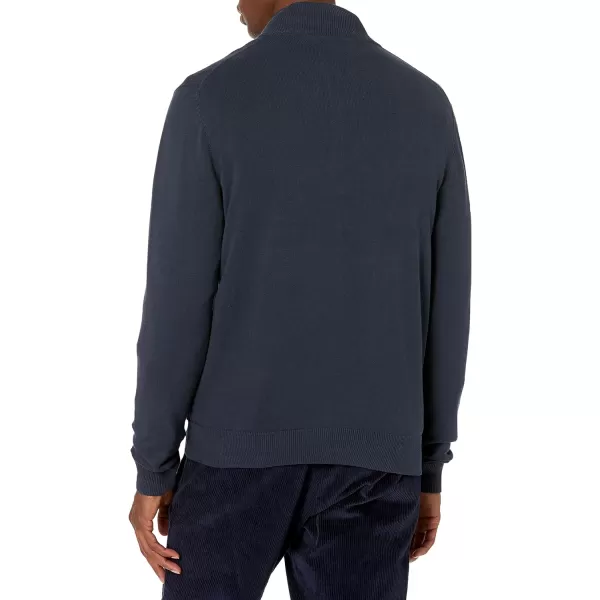 Amazon Essentials Mens FullZip Cotton SweaterNavy