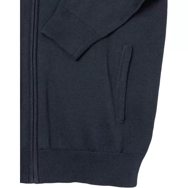 Amazon Essentials Mens FullZip Cotton SweaterNavy