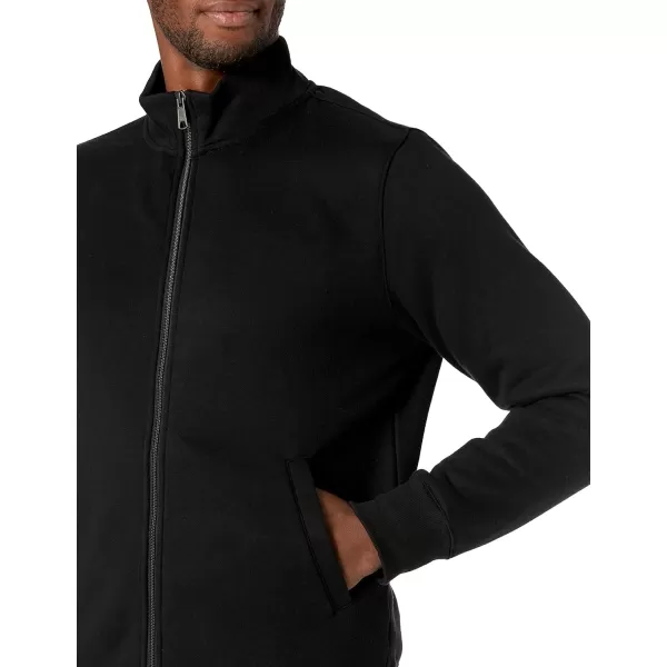 Amazon Essentials Mens FullZip Fleece Mock Neck SweatshirtBlack