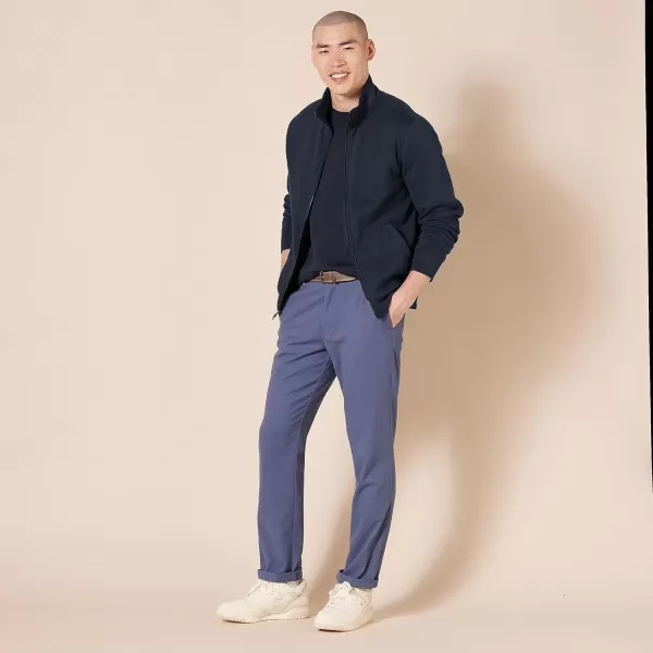 Amazon Essentials Mens FullZip Fleece Mock Neck SweatshirtNavy