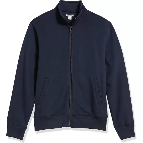 Amazon Essentials Mens FullZip Fleece Mock Neck SweatshirtNavy