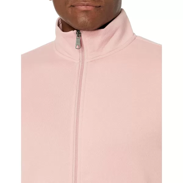 Amazon Essentials Mens FullZip Fleece Mock Neck SweatshirtPink