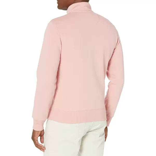 Amazon Essentials Mens FullZip Fleece Mock Neck SweatshirtPink