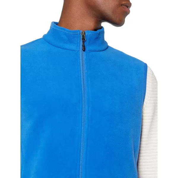 Amazon Essentials Mens FullZip Polar Fleece Vest Available in Big amp TallPolyester Cobalt Blue