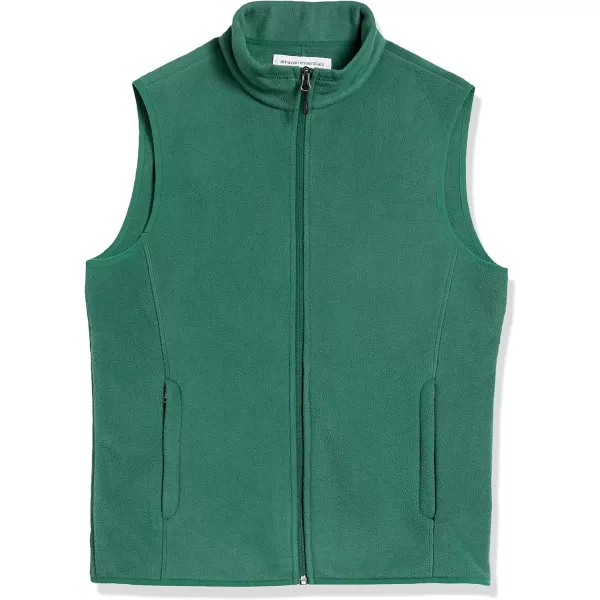 Amazon Essentials Mens FullZip Polar Fleece Vest Available in Big amp TallPolyester Dark Green