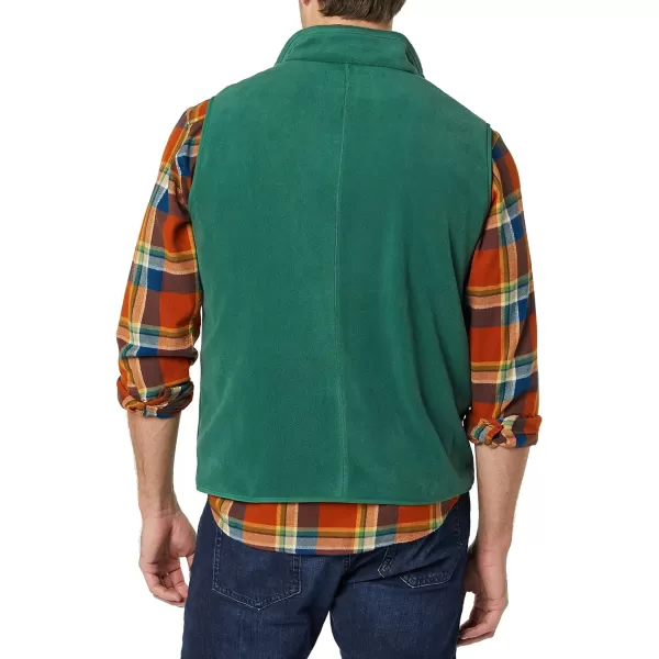 Amazon Essentials Mens FullZip Polar Fleece Vest Available in Big amp TallPolyester Dark Green