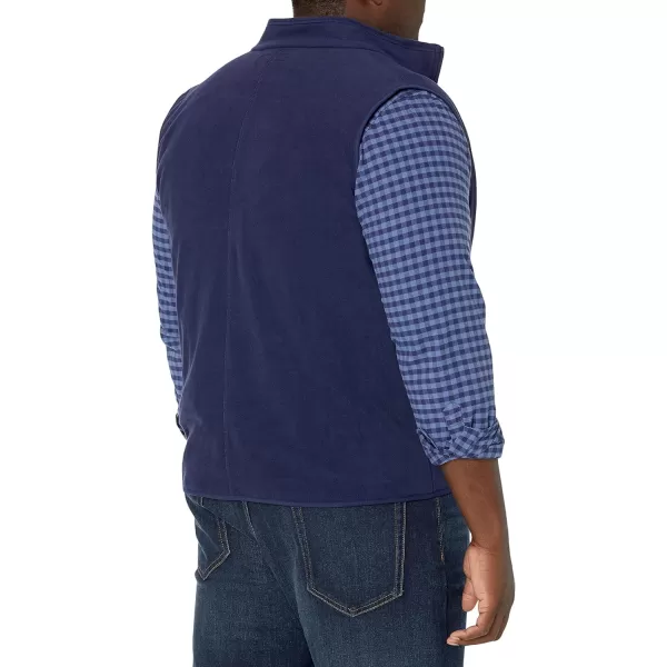 Amazon Essentials Mens FullZip Polar Fleece Vest Available in Big amp TallPolyester Navy