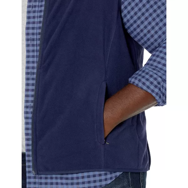 Amazon Essentials Mens FullZip Polar Fleece Vest Available in Big amp TallPolyester Navy