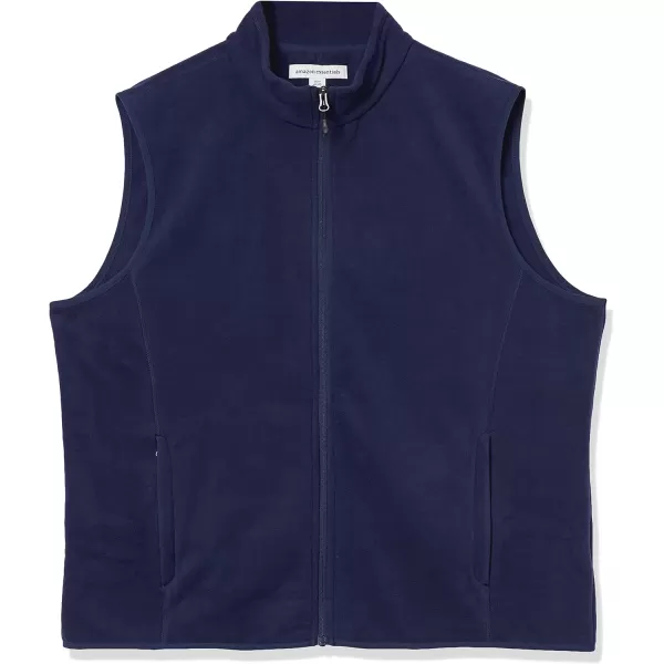 Amazon Essentials Mens FullZip Polar Fleece Vest Available in Big amp TallPolyester Navy