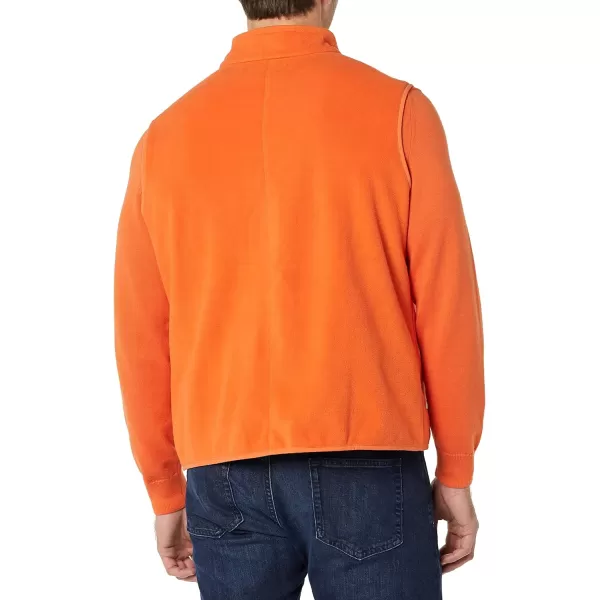 Amazon Essentials Mens FullZip Polar Fleece Vest Available in Big amp TallPolyester Orange