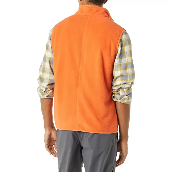 Amazon Essentials Mens FullZip Polar Fleece Vest Available in Big amp TallPolyester Orange