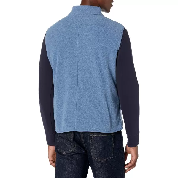 Amazon Essentials Mens FullZip Polar Fleece Vest Available in Big amp TallRecycled Polyester Blue Heather