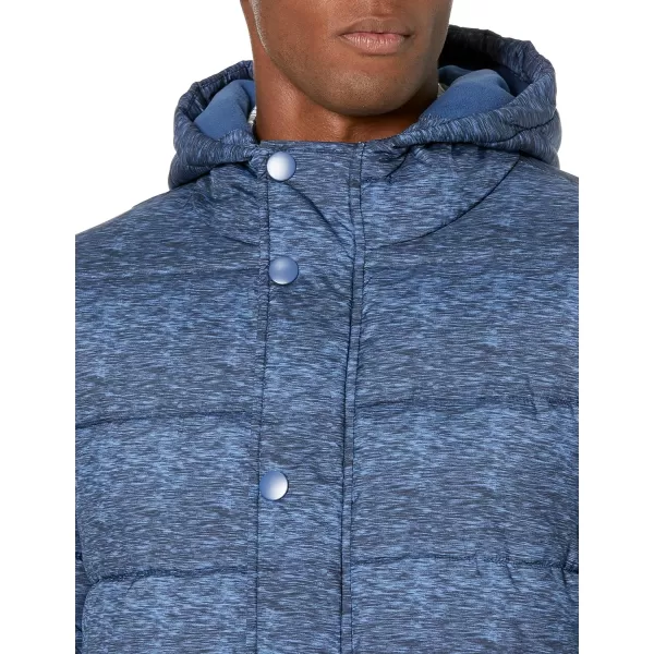 Amazon Essentials Mens Heavyweight Hooded Puffer CoatBlue Heather