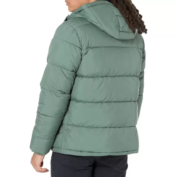 Amazon Essentials Mens Heavyweight Hooded Puffer CoatGreen