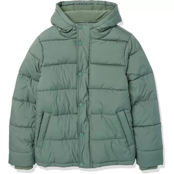 Amazon Essentials Mens Heavyweight Hooded Puffer CoatGreen