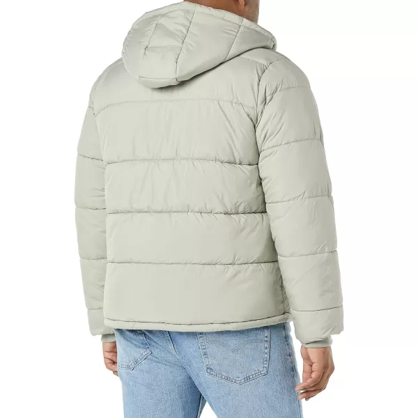 Amazon Essentials Mens Heavyweight Hooded Puffer CoatLight Grey