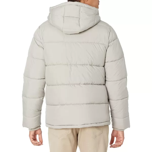 Amazon Essentials Mens Heavyweight Hooded Puffer CoatLight Grey