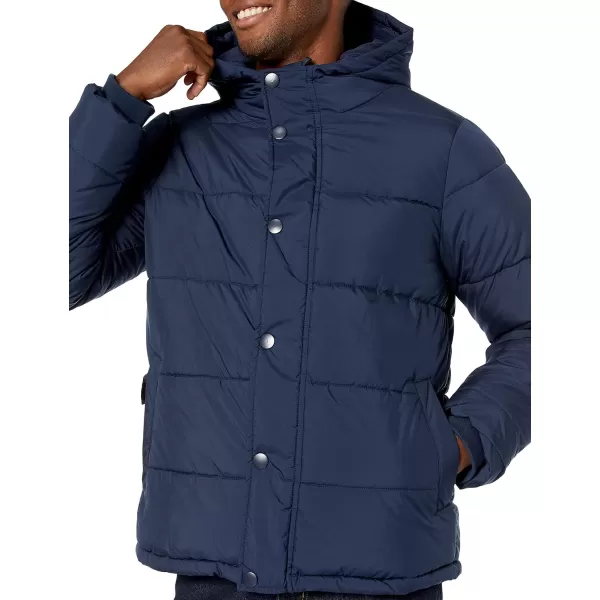 Amazon Essentials Mens Heavyweight Hooded Puffer CoatNavy