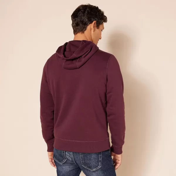 Amazon Essentials Mens Hooded Fleece Sweatshirt Available in Big amp TallBurgundy