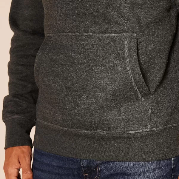 Amazon Essentials Mens Hooded Fleece Sweatshirt Available in Big amp TallCharcoal Heather