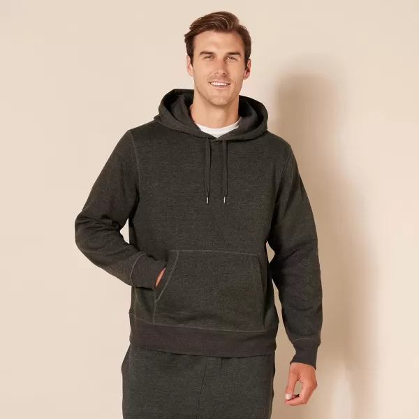 Amazon Essentials Mens Hooded Fleece Sweatshirt Available in Big amp TallCharcoal Heather