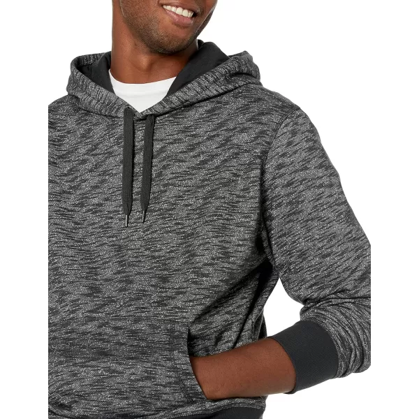 Amazon Essentials Mens Hooded Fleece Sweatshirt Available in Big amp TallCharcoal Space Dye