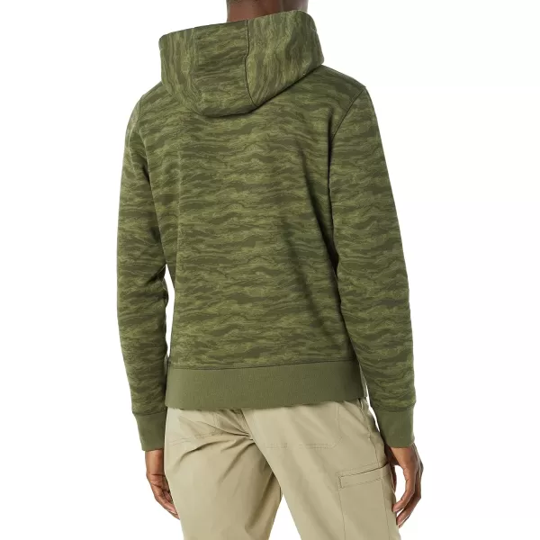 Amazon Essentials Mens Hooded Fleece Sweatshirt Available in Big amp TallGreen Abstract Camo