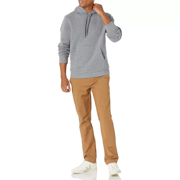 Amazon Essentials Mens Hooded Fleece Sweatshirt Available in Big amp TallLight Grey Heather