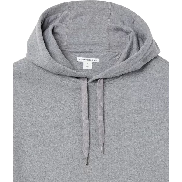 Amazon Essentials Mens Hooded Fleece Sweatshirt Available in Big amp TallLight Grey Heather