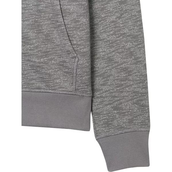 Amazon Essentials Mens Hooded Fleece Sweatshirt Available in Big amp TallLight Grey Space Dye