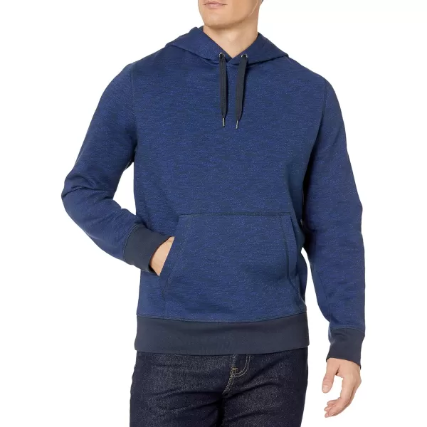 Amazon Essentials Mens Hooded Fleece Sweatshirt Available in Big amp TallNavy Space Dye