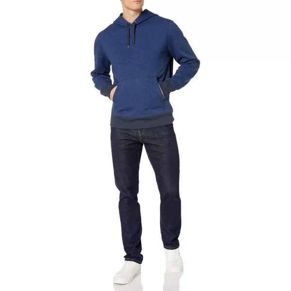 Amazon Essentials Mens Hooded Fleece Sweatshirt Available in Big amp TallNavy Space Dye