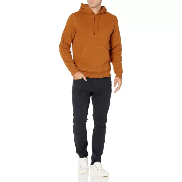 Amazon Essentials Mens Hooded Fleece Sweatshirt Available in Big amp TallNutmeg