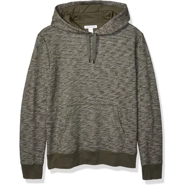 Amazon Essentials Mens Hooded Fleece Sweatshirt Available in Big amp TallOlive Space Dye