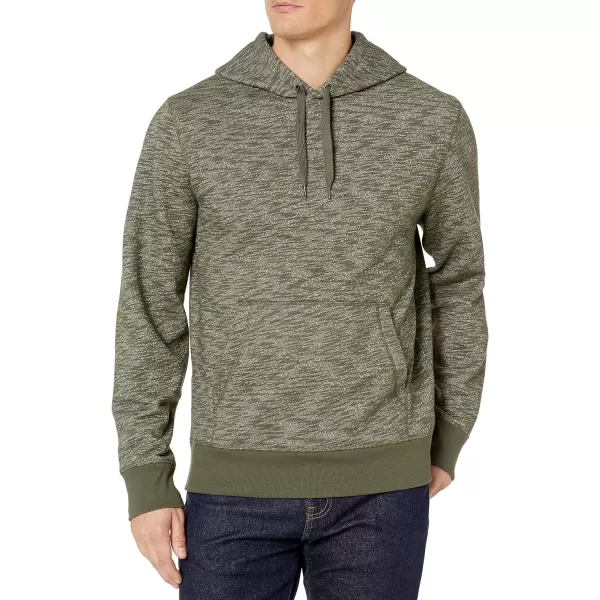 Amazon Essentials Mens Hooded Fleece Sweatshirt Available in Big amp TallOlive Space Dye