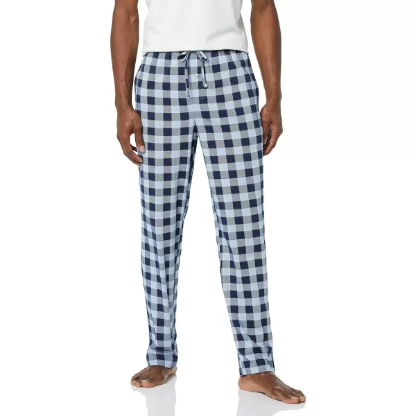 Amazon Essentials Mens Knit Pajama PantBlue Buffalo